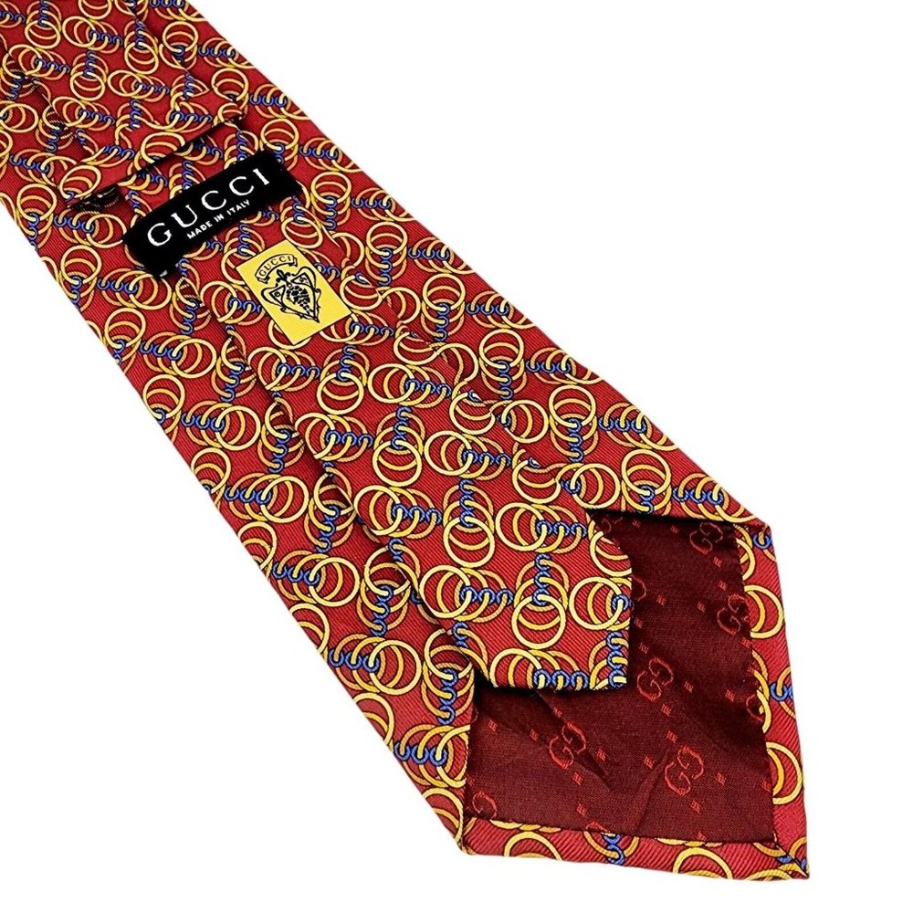 Gucci Interlocking Circles Silk Tie - Picture 2 of 4